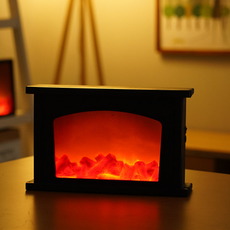 Led Creative Home Fireplace Lamp Flame Lamp Shape Lamp Scandinavian Style Decorative Lamp Christmas Crafts Ornaments