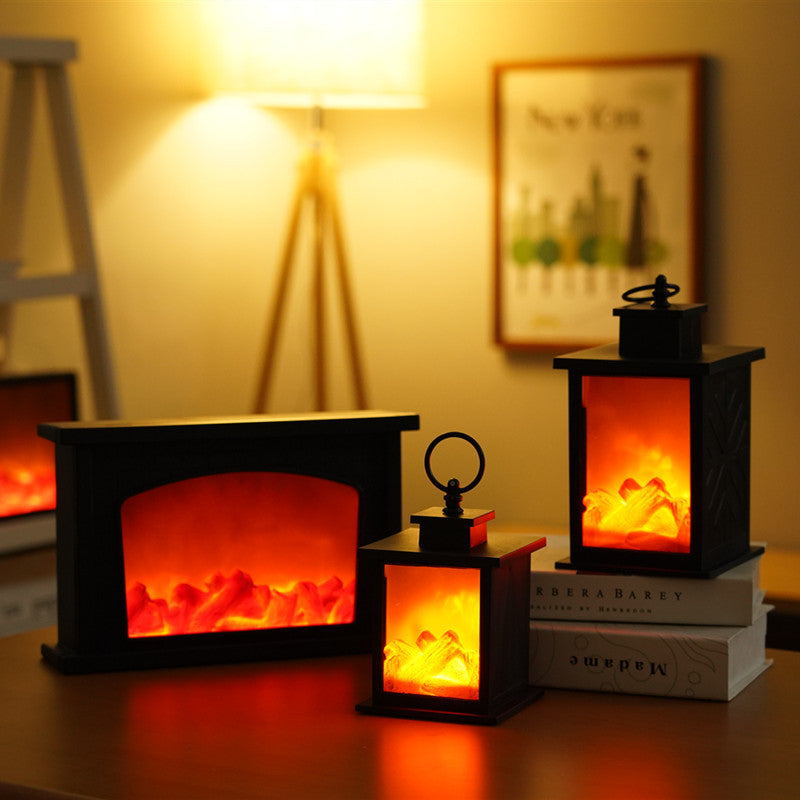 Led Creative Home Fireplace Lamp Flame Lamp Shape Lamp Scandinavian Style Decorative Lamp Christmas Crafts Ornaments