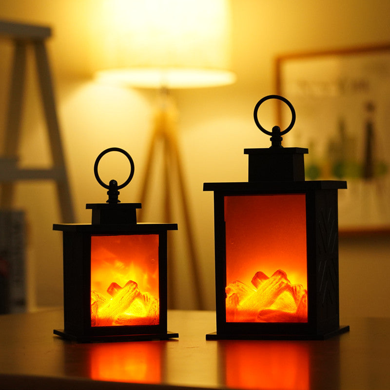 Led Creative Home Fireplace Lamp Flame Lamp Shape Lamp Scandinavian Style Decorative Lamp Christmas Crafts Ornaments