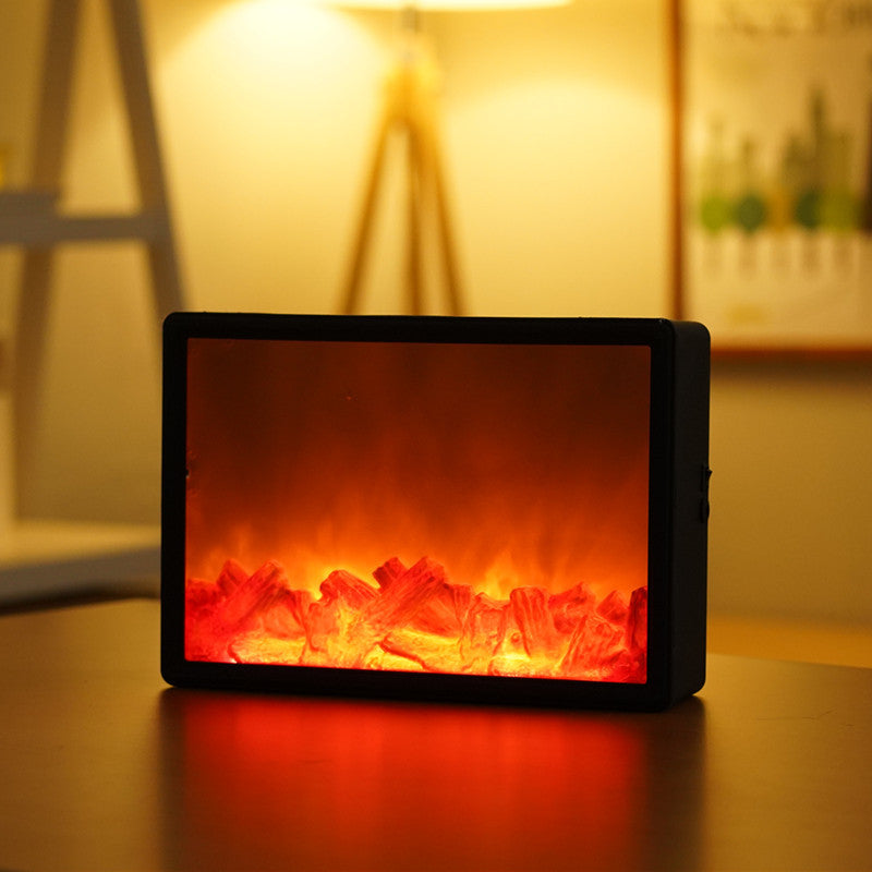 Led Creative Home Fireplace Lamp Flame Lamp Shape Lamp Scandinavian Style Decorative Lamp Christmas Crafts Ornaments