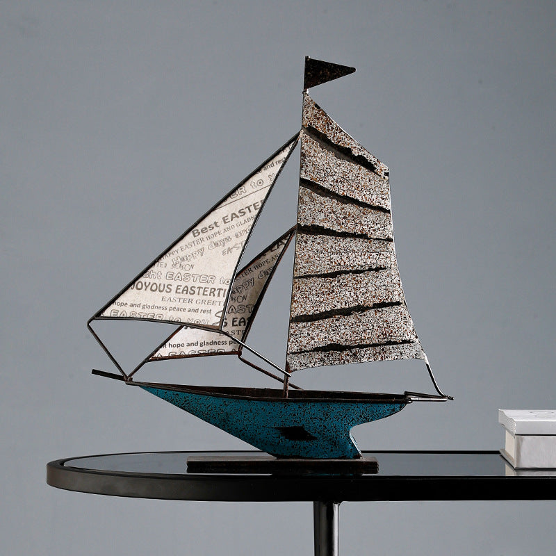 Modern sailboat decoration smooth sailing creative American living room TV wine cabinet office desktop home decoration