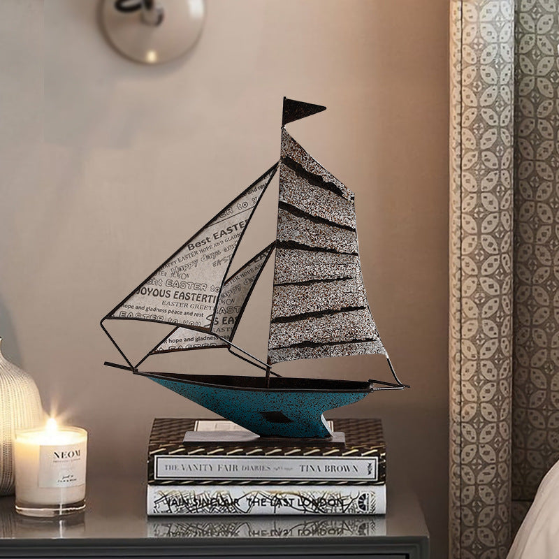 Modern sailboat decoration smooth sailing creative American living room TV wine cabinet office desktop home decoration