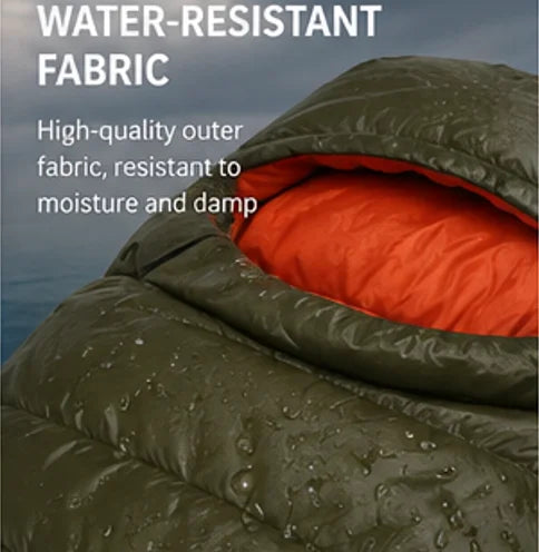 90% White Duck Down Mummy Sleeping Bag for Adults Outdoor Camping Portable Warm Winter Ultralight Nylon Fabric