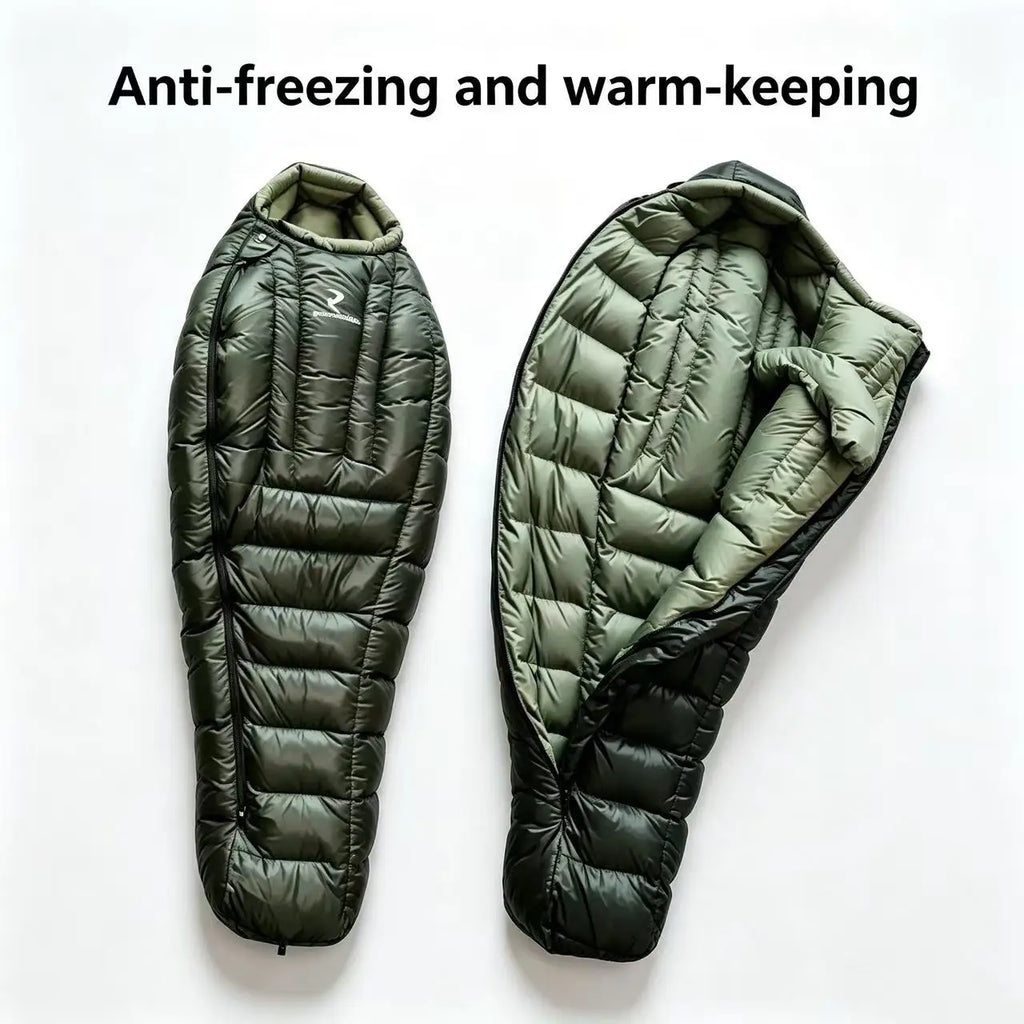 90 Percent White Goose Sleeping Bag Adults-Outdoor & Camping Ultralight Warm Winter Portable Compact Travel