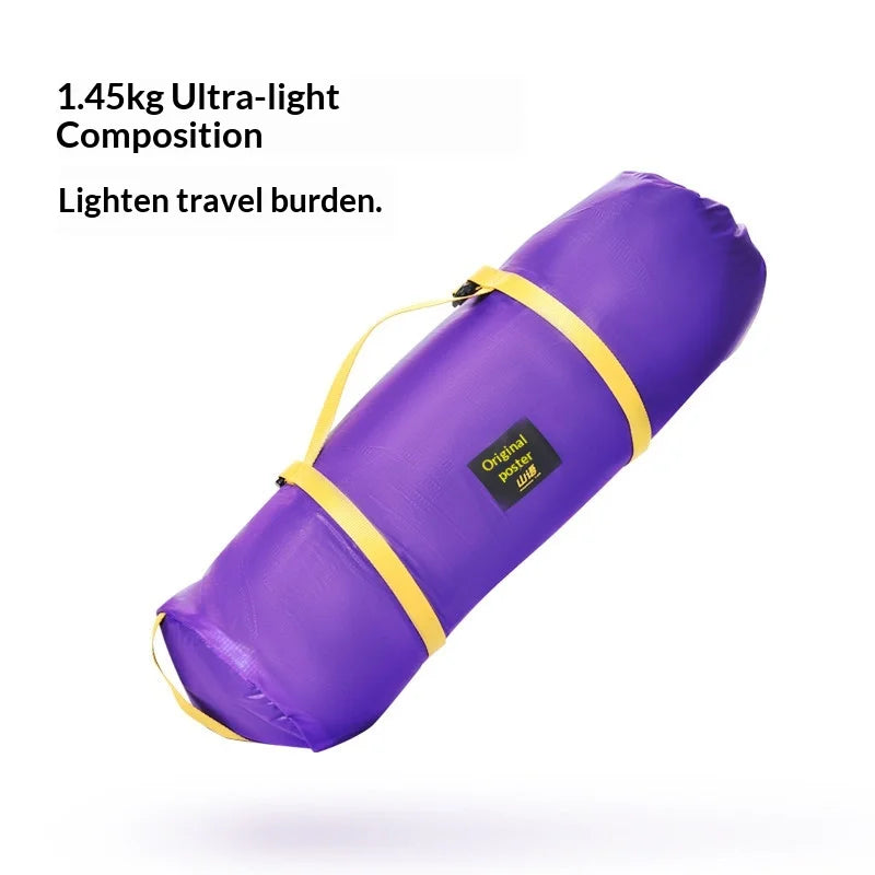 Super light, weighs 2 kilograms, 4.5 pounds Primitive DAC Aluminum Alloy Pole Double Layer One Bedroom Three Seasons Camping Tent Portable Foldable Outdoor Use