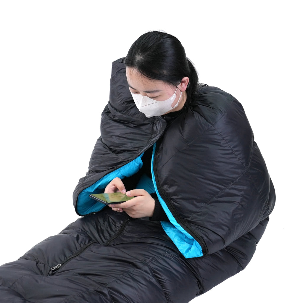 90%White Goose Down Sleeping Bag for Adults Outdoor Camping Portable Warm Winter Ultralight Goose Down Sleeping Bag Gear