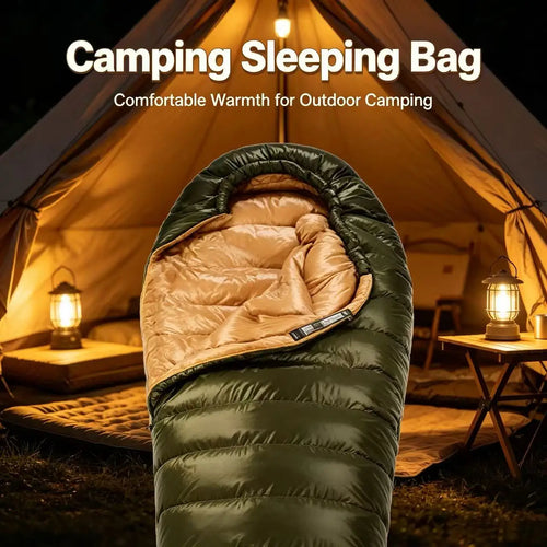 90 Percent White Goose Sleeping Bag Adults-Outdoor & Camping Ultralight Warm Winter Portable Compact Travel