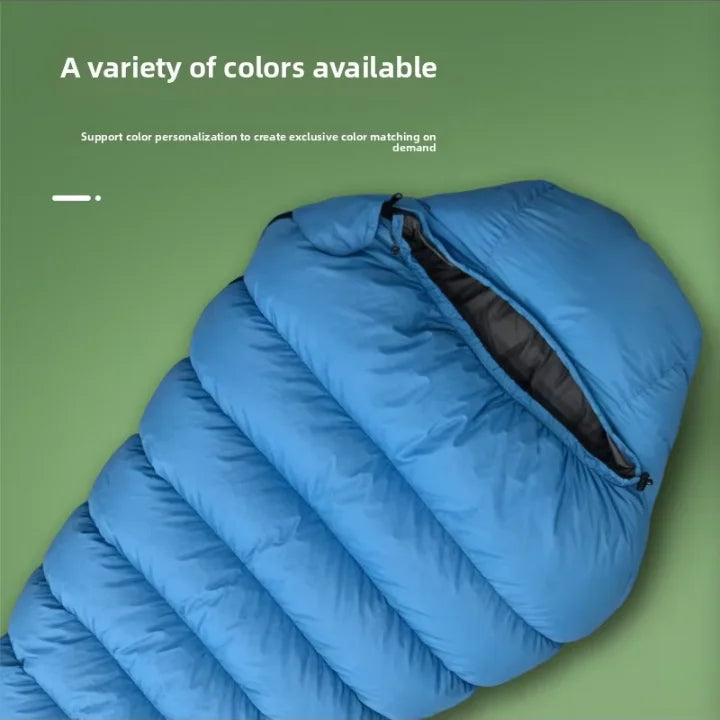 90% White Duck Nylon Mummy-style Comfortable Sleeping Bag Adults Outdoor Camping Portable Warm Winter Ultralight Cold Weather