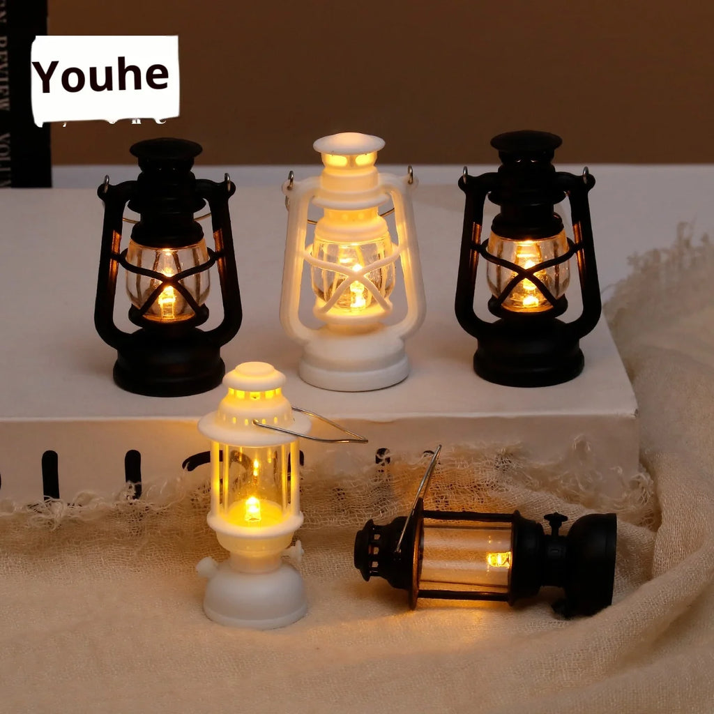 Miniature Electronic Candle Light LED Pony Light Retro Portable Camping Night Light Christmas Atmosphere Decoration