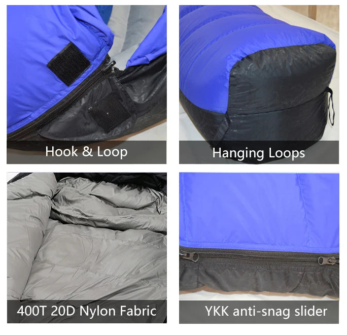 OEM Saco De Dormir Uyku Tulumu Schlafsack 600g Adults Ultralight All Season Mummy Duck Down Outdoor Camping Down Sleeping Bag