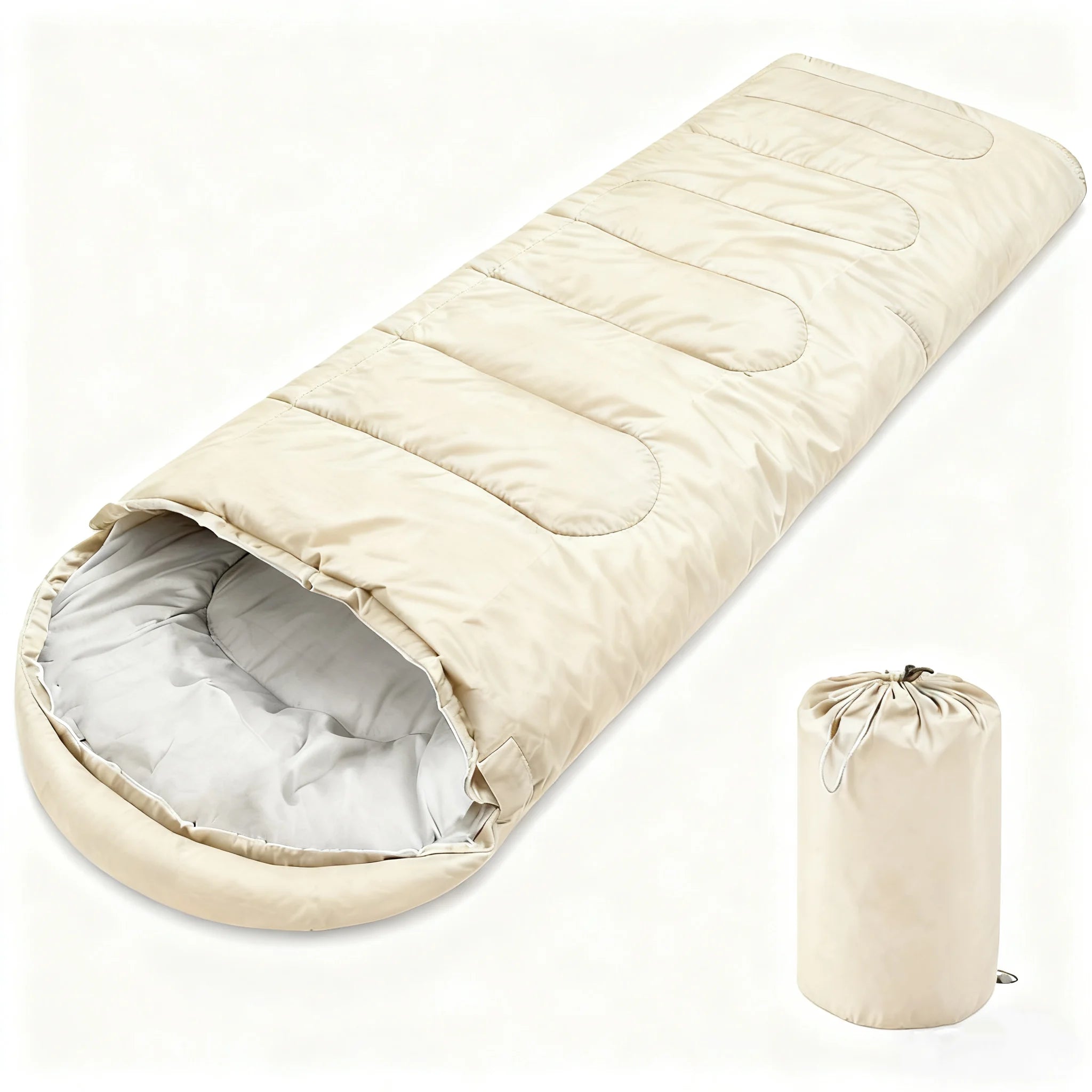 Customized Logo Color Hooded Envelope Sleeping Bag All Season Unisex Winter Sleeping Bags for Outdoor Camping Hiking