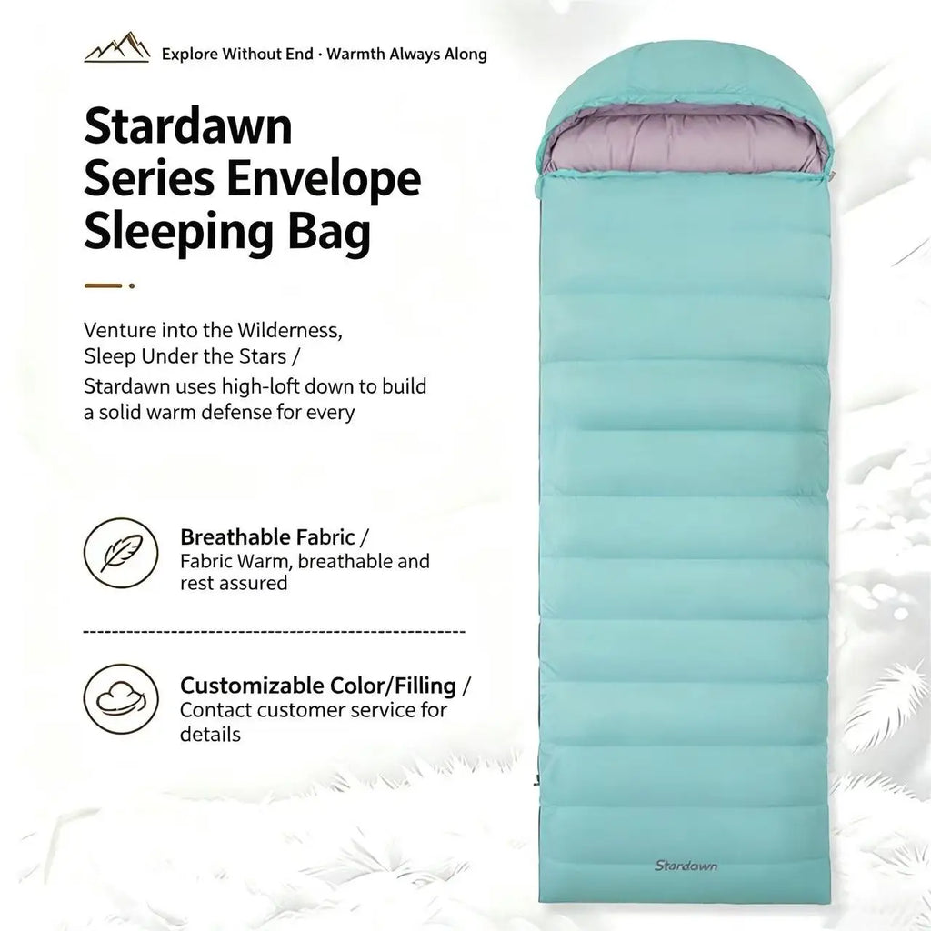 90% White Duck Down Sleeping Bag for Adults Outdoor Camping Portable Warm Winter Ultralight Goose Down Sleeping Bag Gear