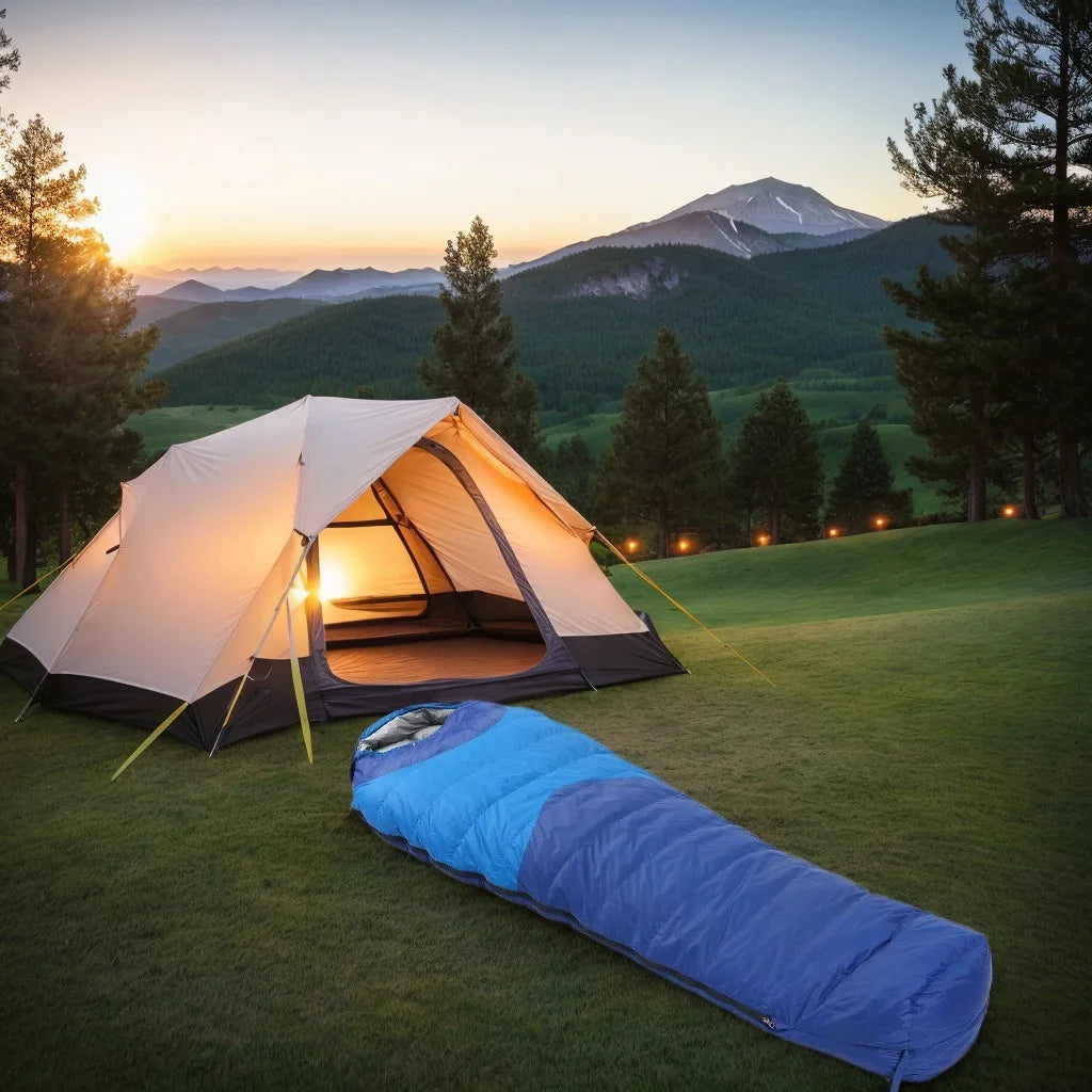 90% White Duck Down Sleeping Bag for Adults Outdoor Camping Portable Warm Winter Ultralight Goose Down Sleeping Bag Gear