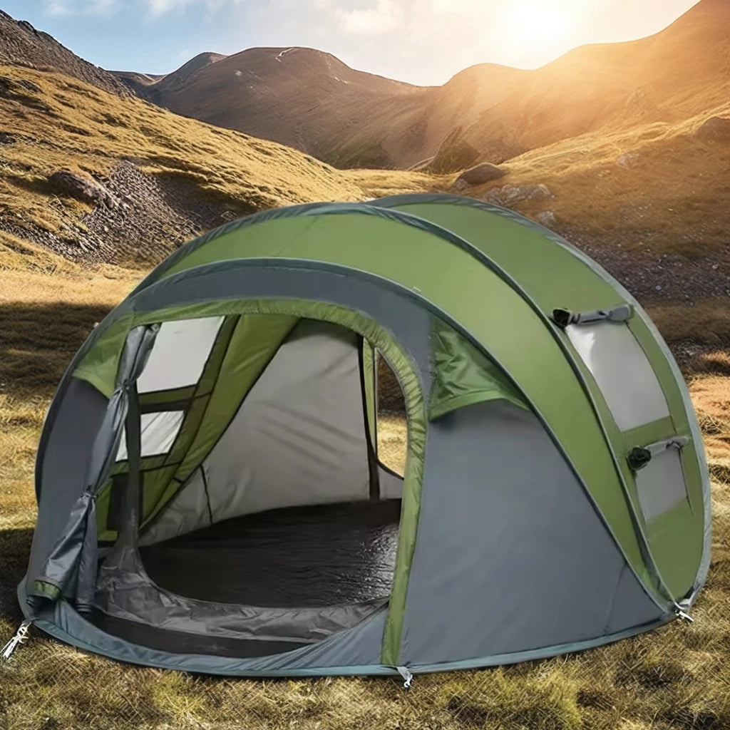 Wind Valley Four-Season Large Multi-Person Outdoor Camping Tent Luxury One-Second Quick Opening Foldable Single