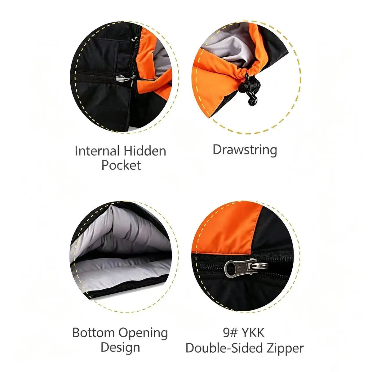 90% White Duck Mummy-style Highly Lofted Customizable Comfortable Sleeping Bag Adults Outdoor Camping Portable Warm Winter