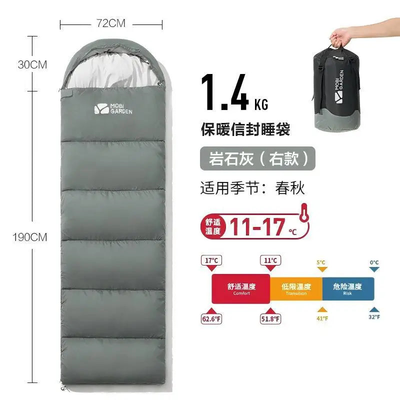 Mobi Garden Glamping Camping Adult Outdoor Camping Warm Adult Indoor Anti Cold Single Portable Sleeping Bag
