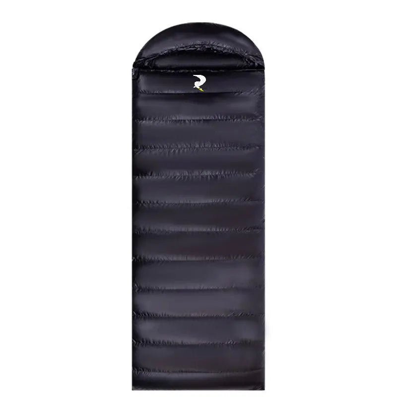 90% White Duck Down Mummy Sleeping Bag for Adults Outdoor Camping Portable Warm Winter Ultralight Nylon Fabric