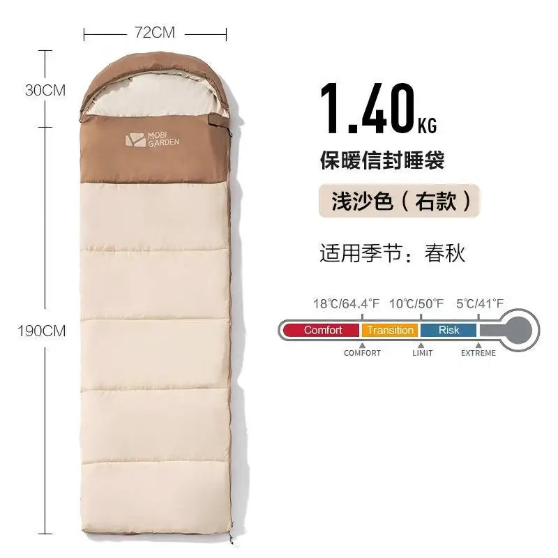 Mobi Garden Glamping Camping Adult Outdoor Camping Warm Adult Indoor Anti Cold Single Portable Sleeping Bag