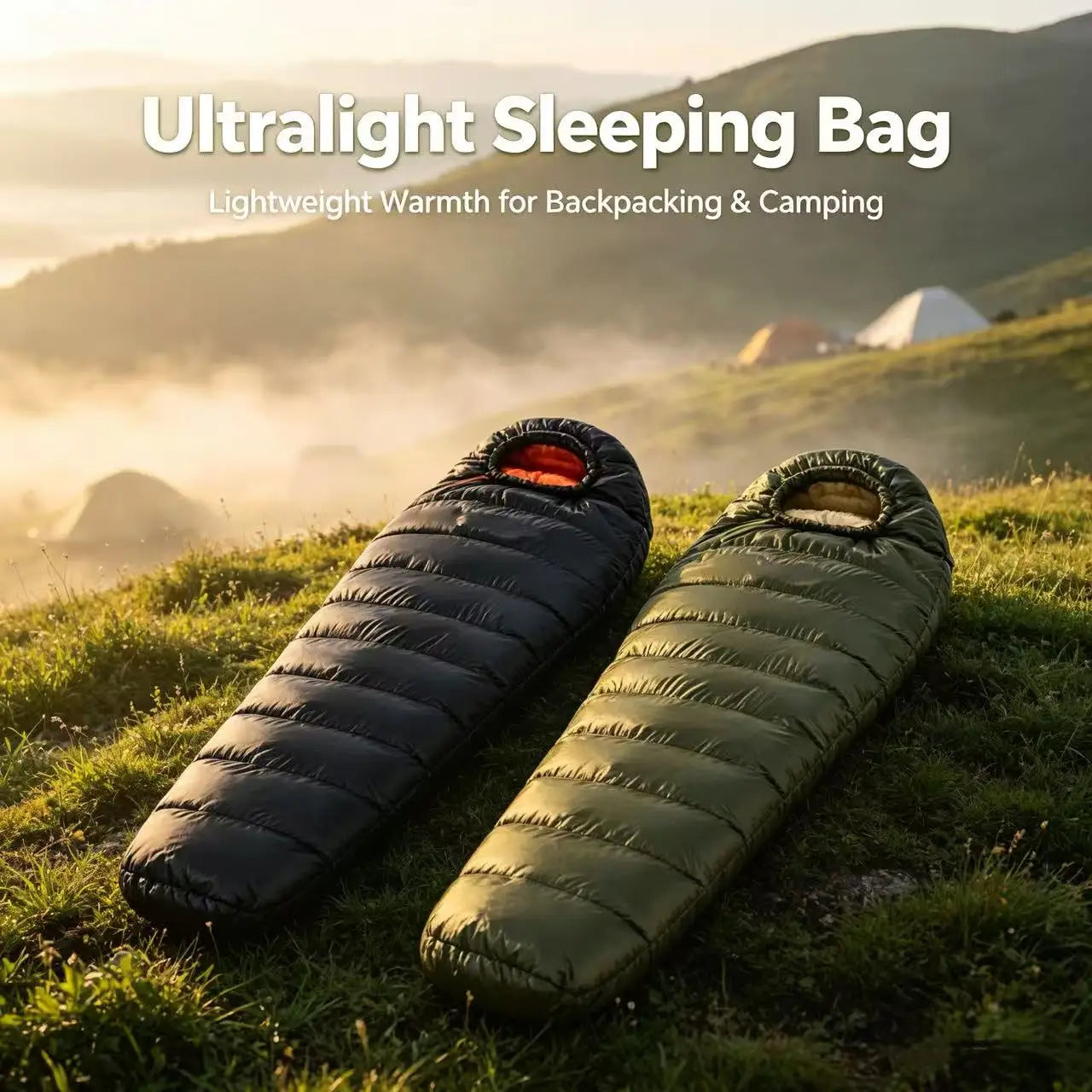 90 Percent White Goose Sleeping Bag Adults-Outdoor & Camping Ultralight Warm Winter Portable Compact Travel