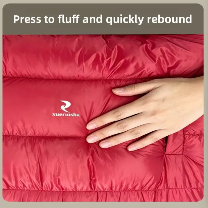 90% White Duck Nylon Mummy-style Comfortable Sleeping Bag Adults Outdoor Camping Portable Warm Winter Ultralight Cold Weather