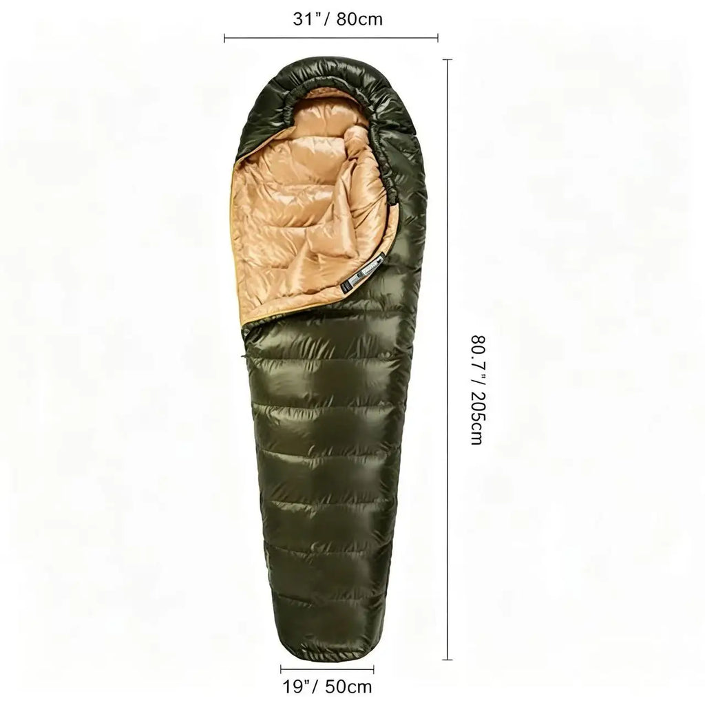 90 Percent White Goose Sleeping Bag Adults-Outdoor & Camping Ultralight Warm Winter Portable Compact Travel