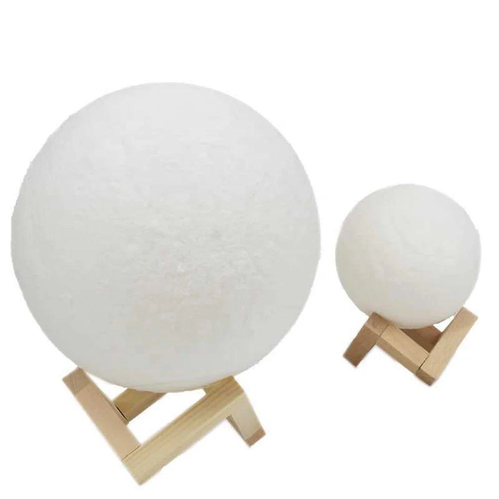 16-Color Rechargeable LED Night Light Touch Remote Control 3D Printed Moon Lamp RGB CCT for Children's Bedroom Home Decor
