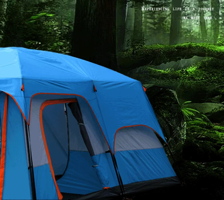 Wind Valley One Living Room 14' X 10' X 78" Waterproof Oxford Four-season Single 6 Person Camping Tent 3 Doors for Beach Outdoor