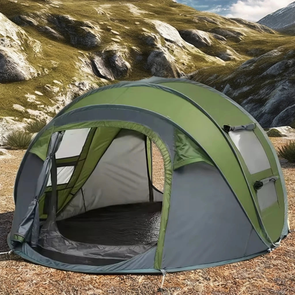 Wind Valley Four-Season Large Multi-Person Outdoor Camping Tent Luxury One-Second Quick Opening Foldable Single