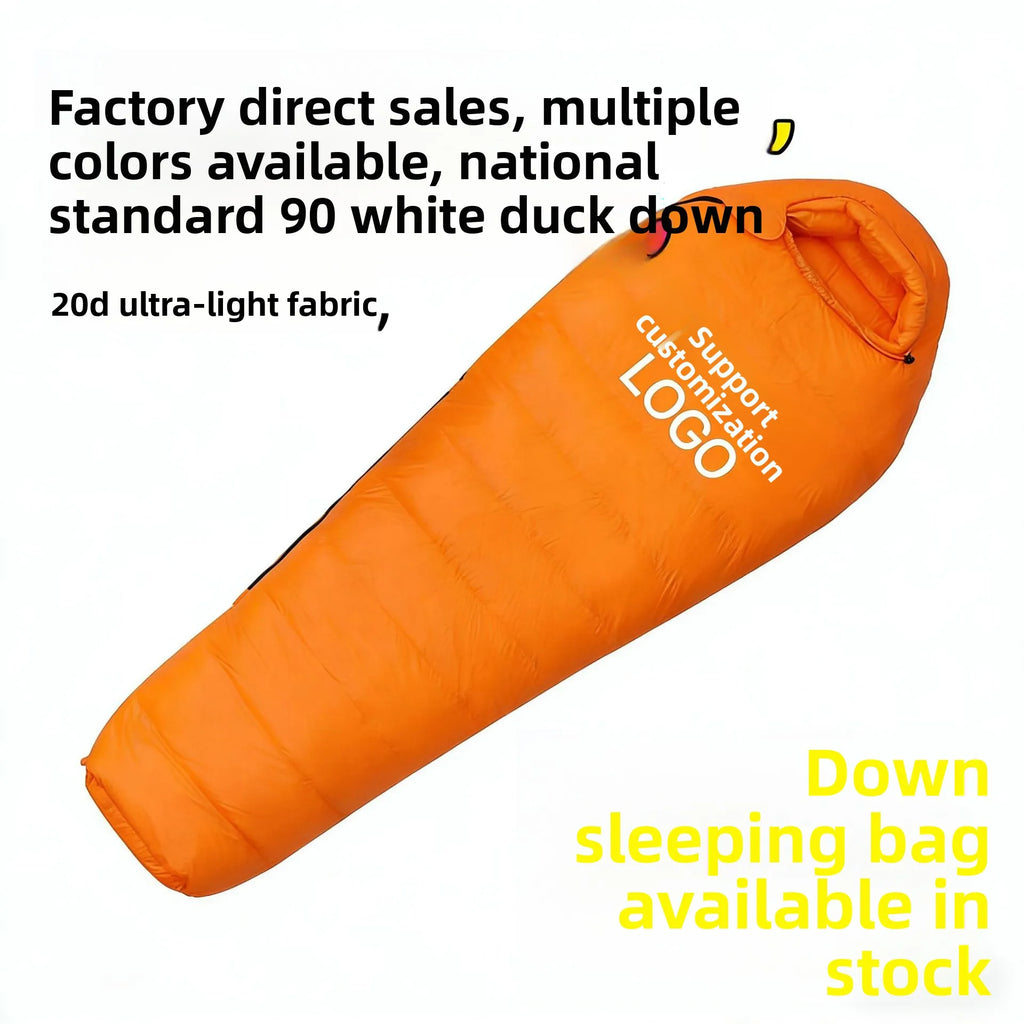 90% White Duck Down Sleeping Bag for Adults Outdoor Camping Portable Warm Winter Ultralight Goose Down Sleeping Bag Gear