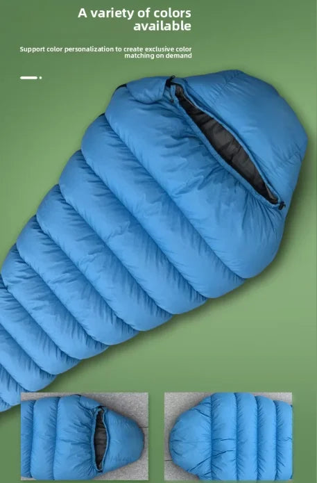 90% White Duck Nylon Mummy-style Comfortable Sleeping Bag Adults Outdoor Camping Portable Warm Winter Ultralight Cold Weather