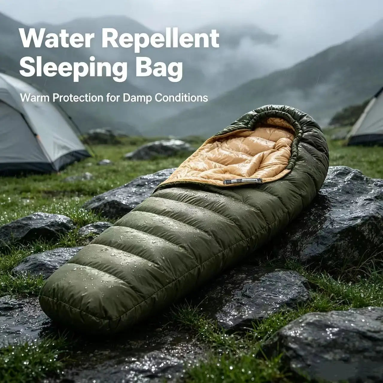 90 Percent White Goose Sleeping Bag Adults-Outdoor & Camping Ultralight Warm Winter Portable Compact Travel