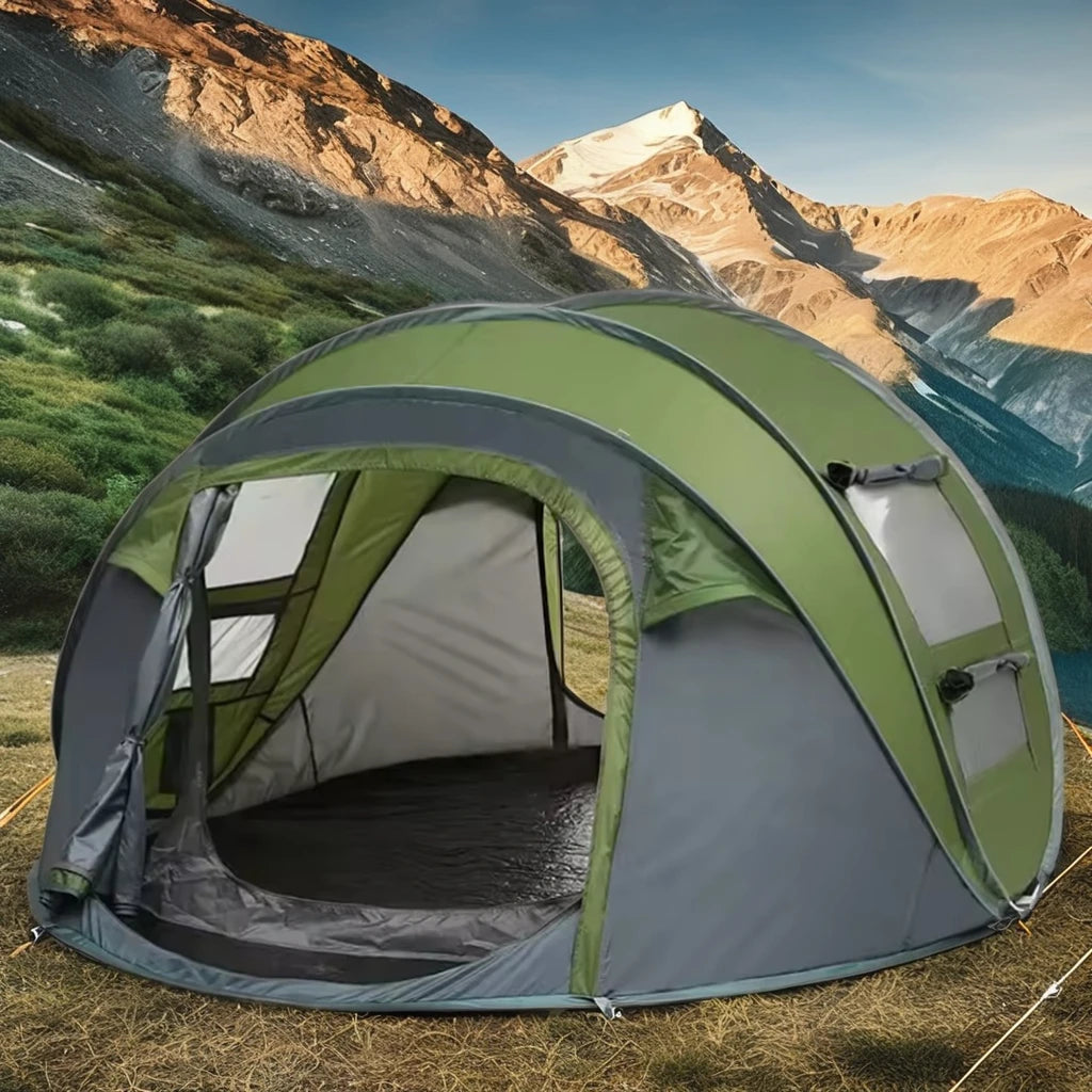 Wind Valley Four-Season Large Multi-Person Outdoor Camping Tent Luxury One-Second Quick Opening Foldable Single