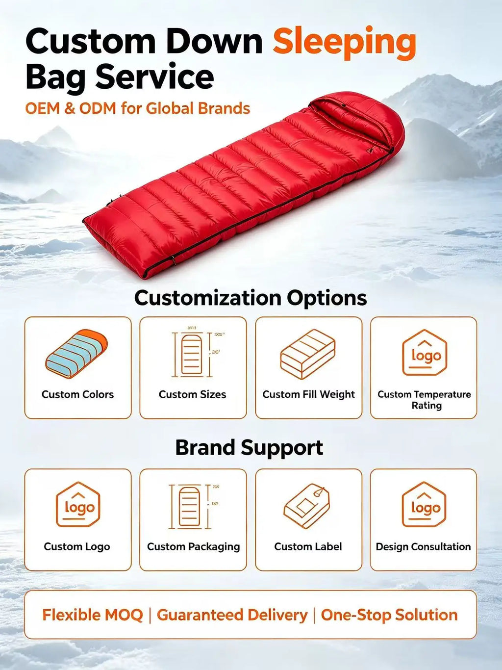 90% White Duck Down Nylon Sleeping Bag Adults Outdoor Camping Portable Warm Winter Ultralight Cold Weather