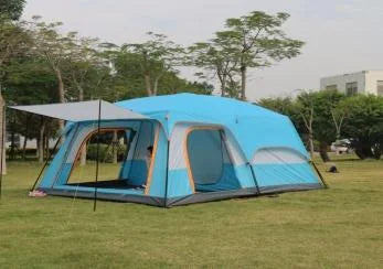 Wind Valley One Living Room 14' X 10' X 78" Waterproof Oxford Four-season Single 6 Person Camping Tent 3 Doors for Beach Outdoor