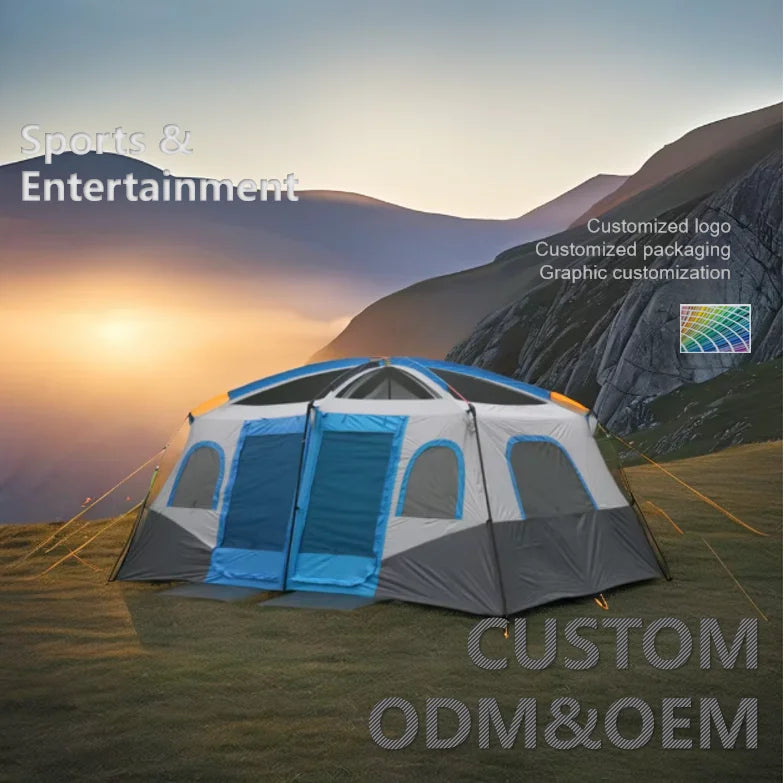 Wind Valley Instant Setup Windproof Family Camping Tent Automatic 5-8 Person Large Space Outdoor Waterproof