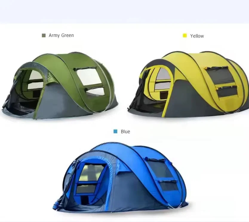 Wind Valley Four-Season Large Multi-Person Outdoor Camping Tent Luxury One-Second Quick Opening Foldable Single