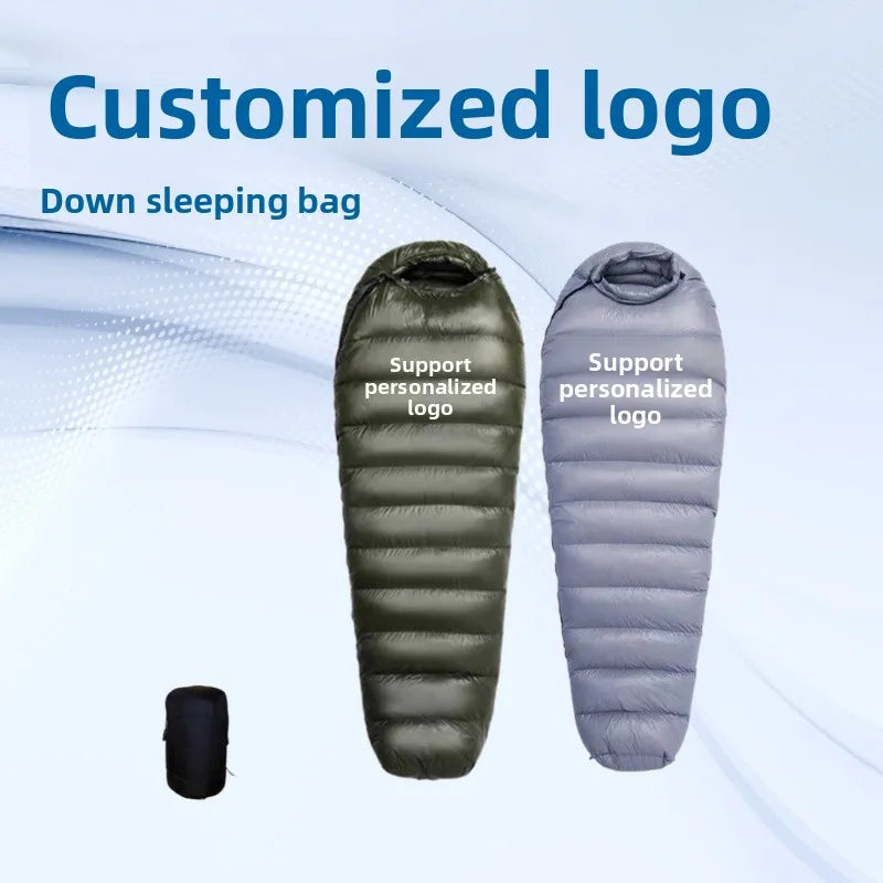 90% White Duck Down Sleeping Bag for Adults Outdoor Camping Portable Warm Winter Ultralight Goose Down Sleeping Bag Gear