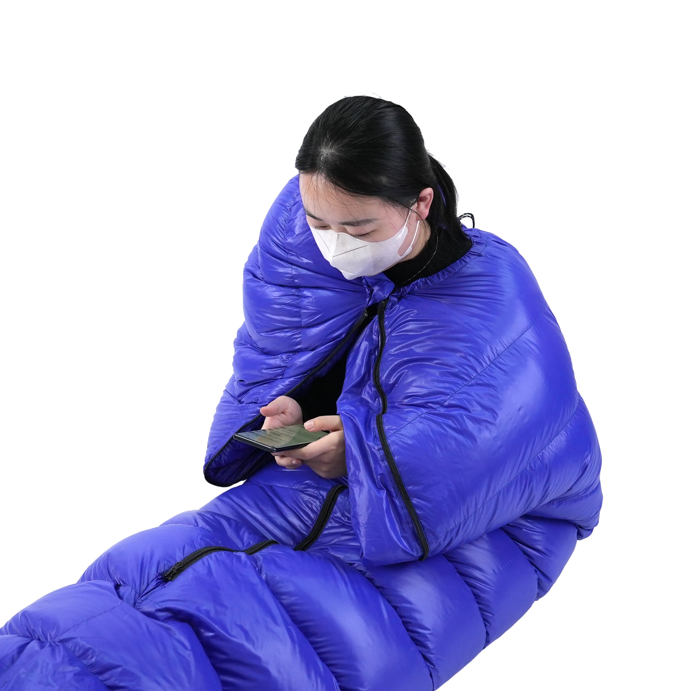 90%White Goose Down Sleeping Bag for Adults Outdoor Camping Portable Warm Winter Ultralight Goose Down Sleeping Bag Gear