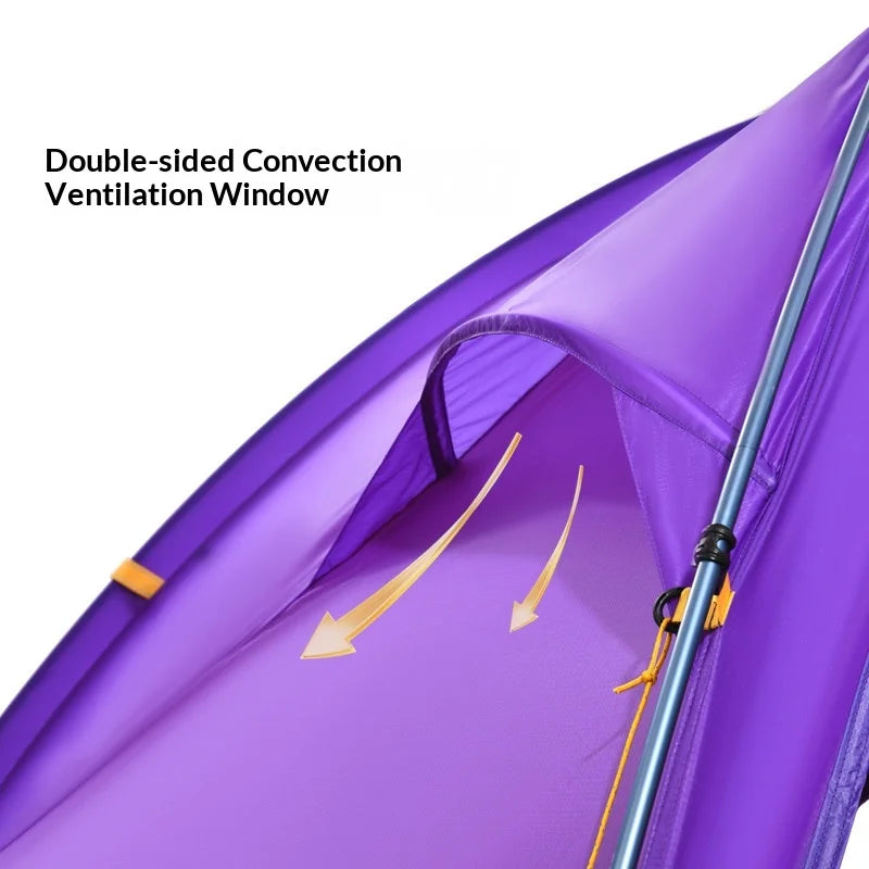 Super light, weighs 2 kilograms, 4.5 pounds Primitive DAC Aluminum Alloy Pole Double Layer One Bedroom Three Seasons Camping Tent Portable Foldable Outdoor Use