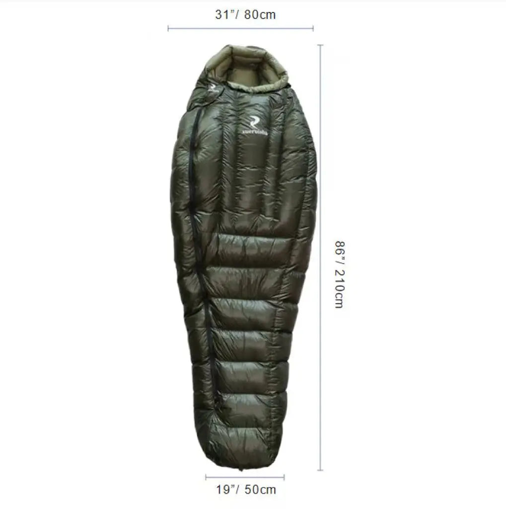 90 Percent White Goose Sleeping Bag Adults-Outdoor & Camping Ultralight Warm Winter Portable Compact Travel