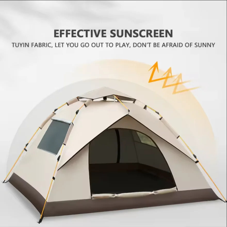 Factory-Ready Fully Automatic Outdoor Camping Tent Waterproof Sunscreen Fast Open Design with Oxford Fabric for Campers