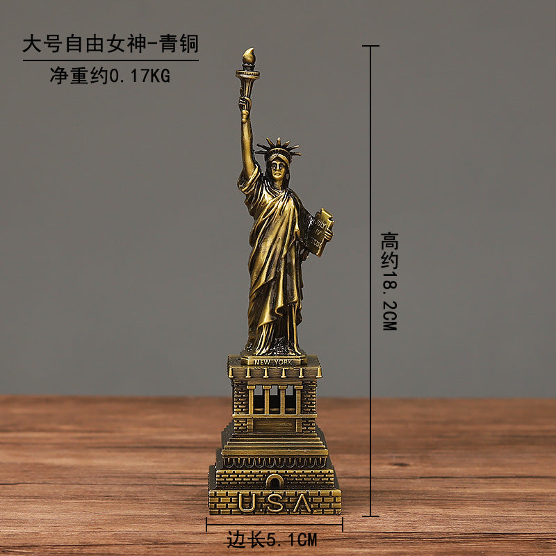 Cross-border Hot Selling Retro Style Iron Art Model Crafts Ornaments High-level Living Room Bedroom Desktop Decorations