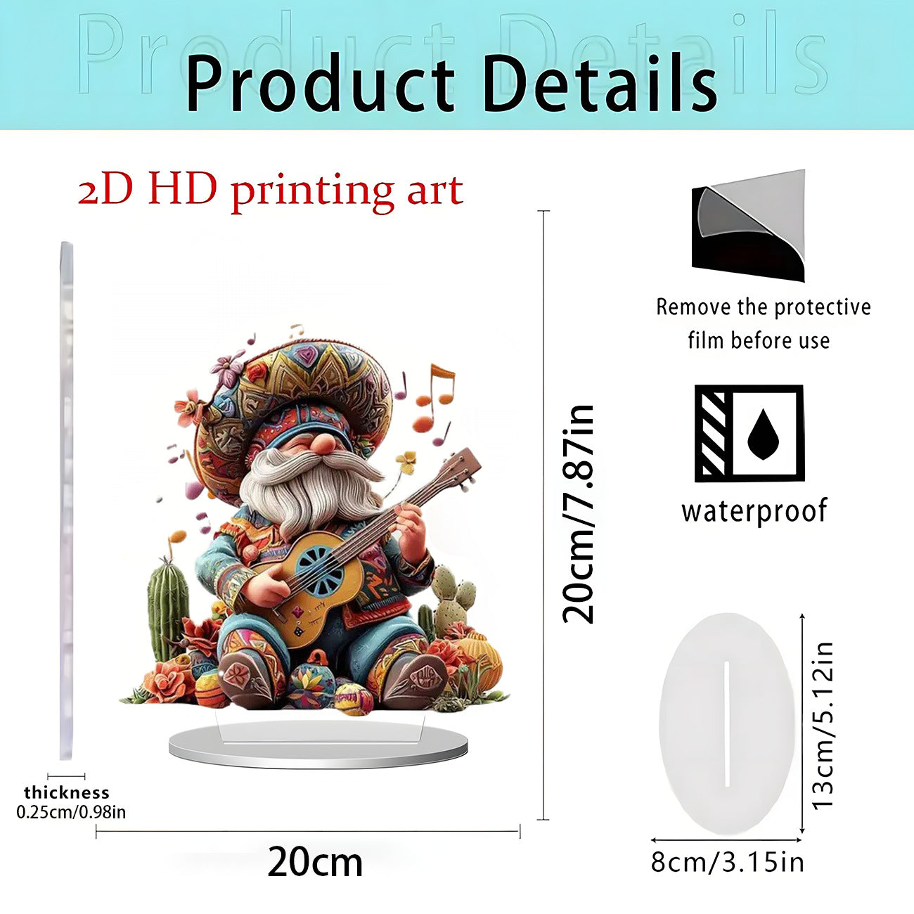 Cross-Border New Product Christmas Creative Acrylic Flat Christmas Party Home Desktop Decoration Crafts