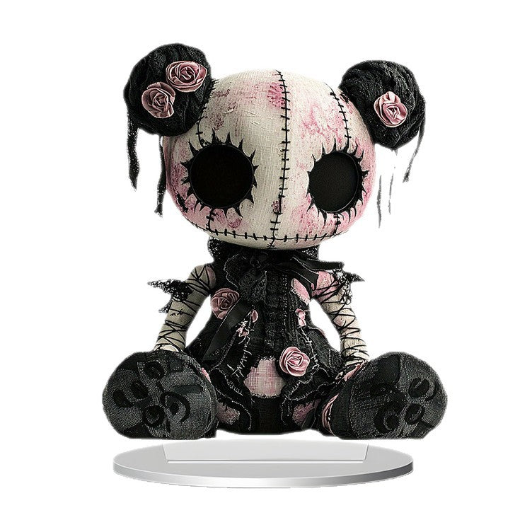 Cross-Border New Product Halloween Creative Funny Horror Doll 2D Acrylic Holiday Party Decoration Halloween Ornaments
