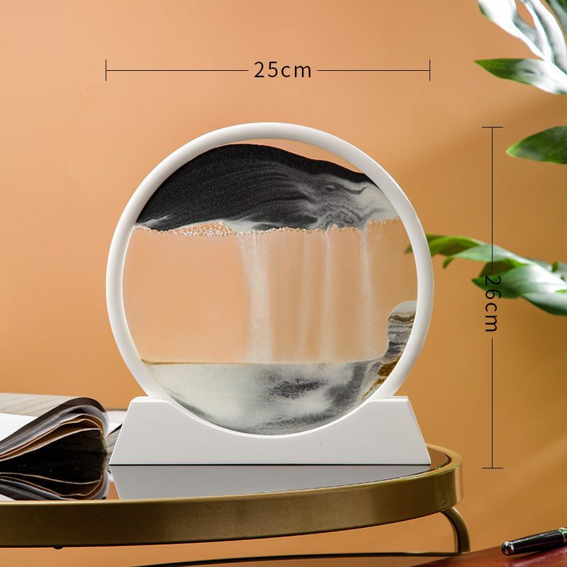Source Factory Cross-border Explosions Creative 3D quicksand Painting Ornaments Small Hill Crafts Home Decompression Gift Round