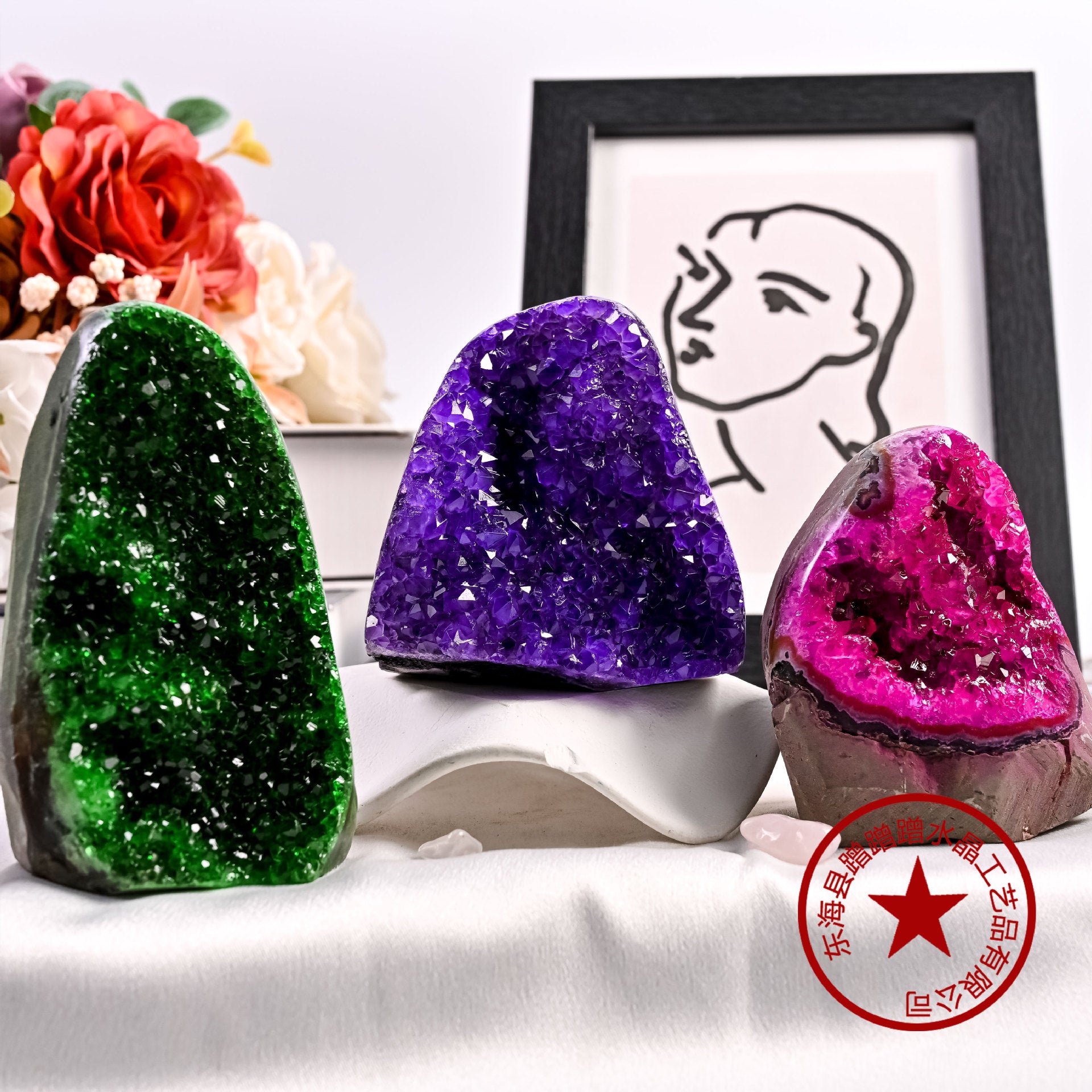 Cross-border crystal multi-color crystal crystal town color crystal town home feng shui ornaments east China sea crystal wholesale a generation of hair