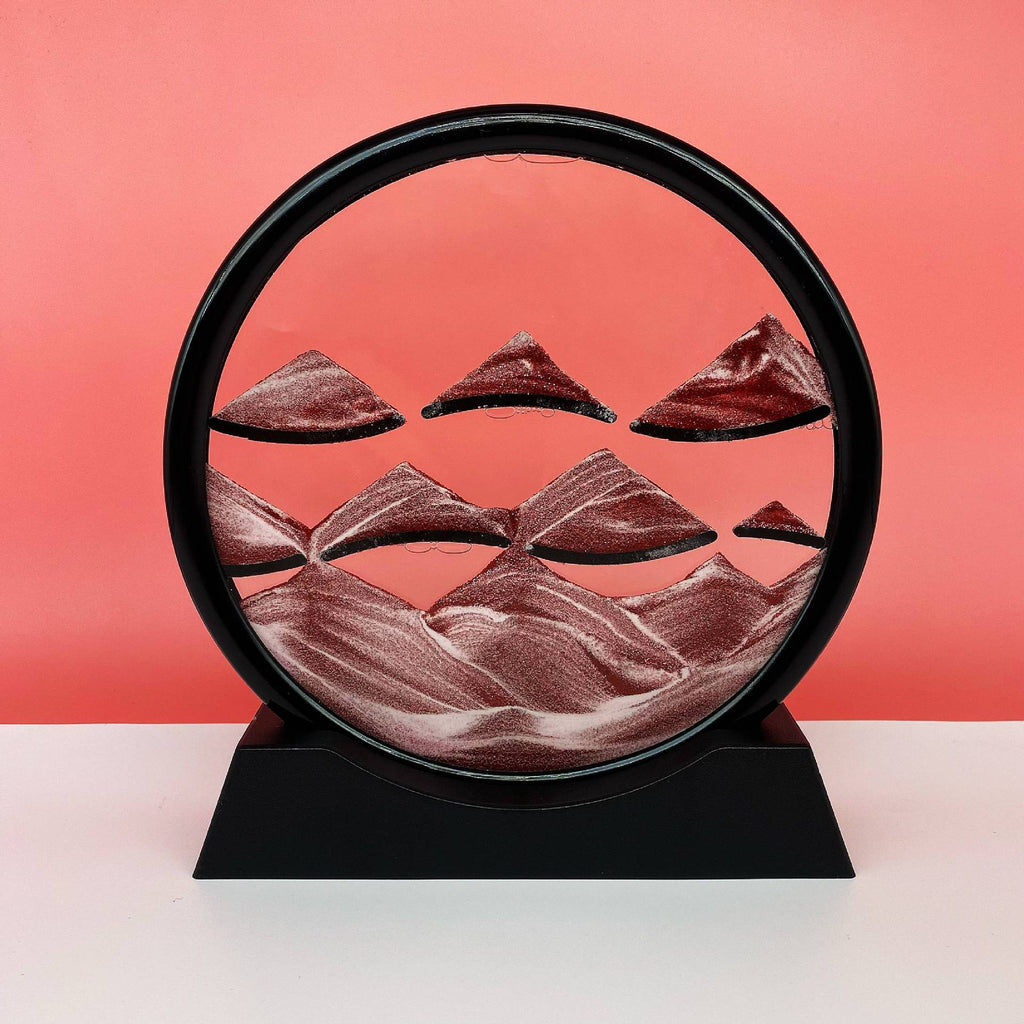 Source Factory Cross-border Explosions Creative 3D quicksand Painting Ornaments Small Hill Crafts Home Decompression Gift Round