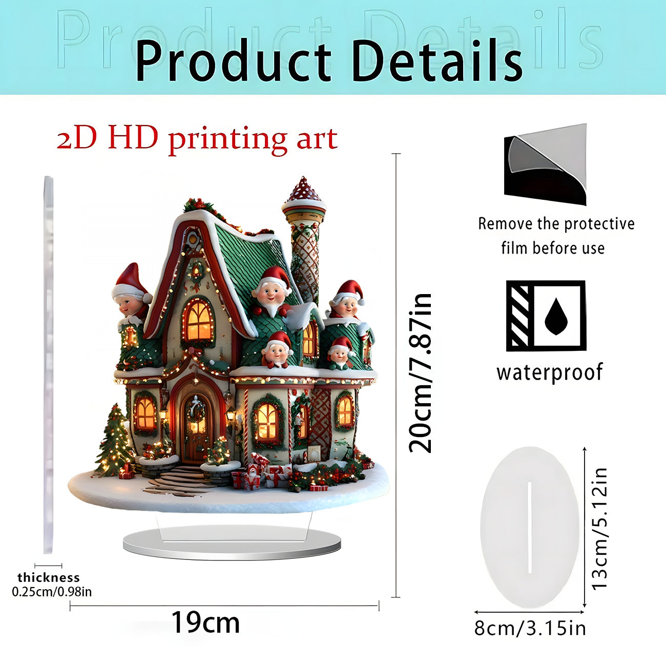 Cross-Border New Product Unicorn White Horse and Fairy 2D Acrylic Flat Stand Home Desktop Decoration Gift Ornaments