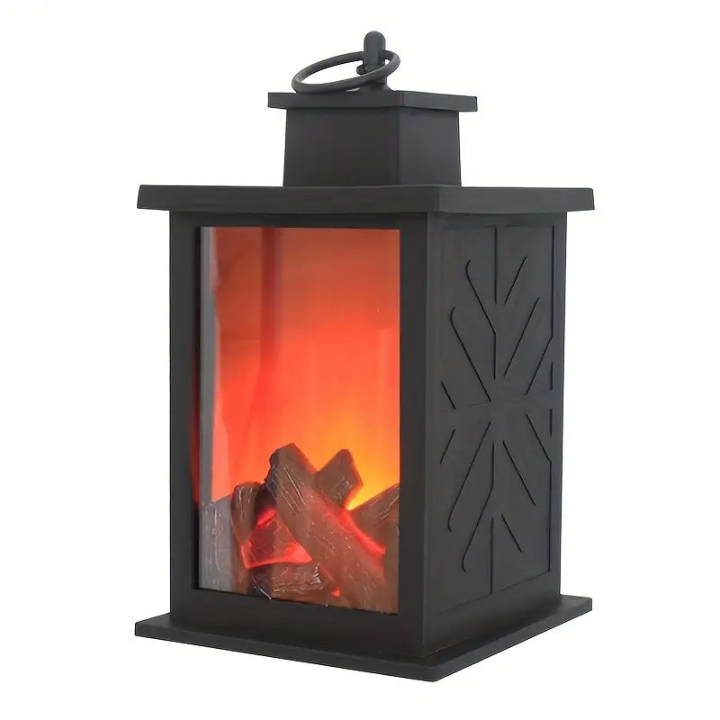 Internet Celebrity Popular Led Simulated Flame Lamp Night Light Retro Style Atmosphere Decoration European Style Creative Ornaments Fireplace Lamp D