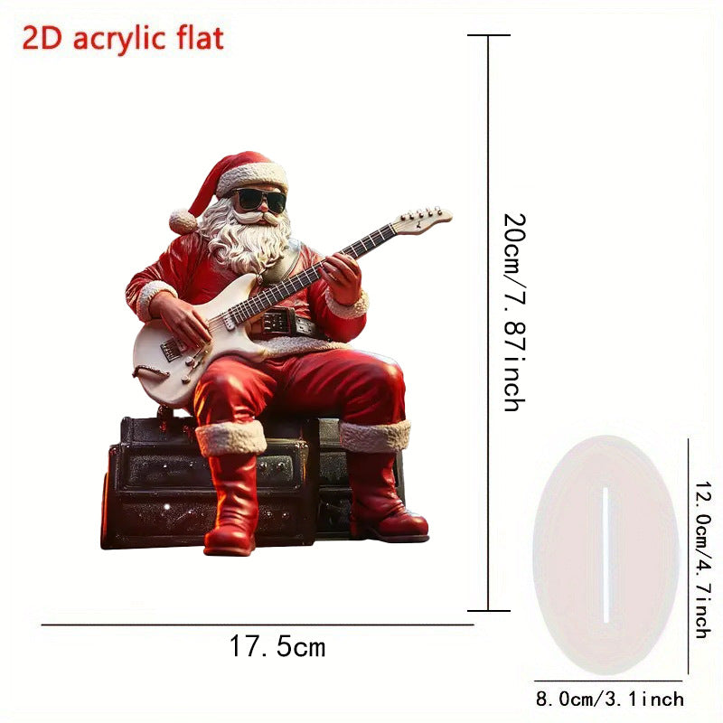 Cross-Border 2D Acrylic Christmas Igloo Santa Claus Reindeer Snowman Desktop Ornaments